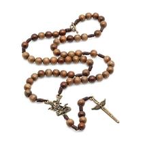 Colar Terço Masculino São Miguel Espada Cordão