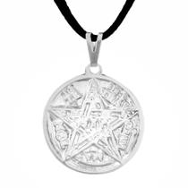 Colar Tetragrammaton 27mm Tetragrama Sagrado Cordão Pentagrama - Sunshine Cristais