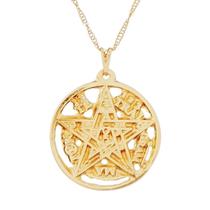 Colar Tetragrammaton 27mm Tetragrama Sagrado Pentagrama - Sunshine Cristais