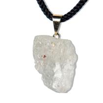 Colar Topázio Branco Bruta Natural Pino Dourado Pedra 2025