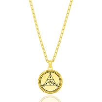 Colar Trabalhado Scap Cabalístico Proteção Placa Radiônica Colar Trabalhado Scap Cabalístico Proteção Placa Radiônica