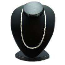 Colar Traçado 3 Fios 45Cm Prata Legitima 925