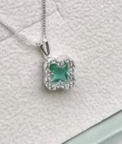 Colar Trevo da Sorte Virginia Cravejado Verde Cristal