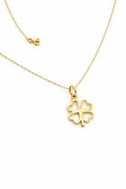 Colar Trevo Ouro 18K 750 Corrente 45cm Pingente 1,5cm