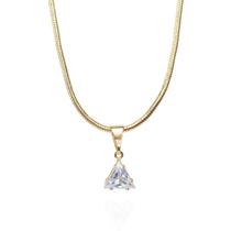 Colar triângulo cristal banhado a ouro 18k Colar triângulo cristal banhado a ouro 18k