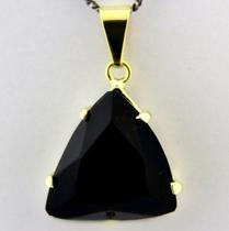 Colar Trillion Obsidiana Negra Garra Dourado Colar Trillion Obsidiana Negra Garra Dourado