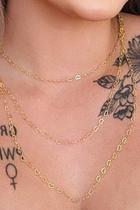 Colar Triplo De Coração Banhado Em Ouro 18k Colar Triplo De Coração Banhado Em Ouro 18k