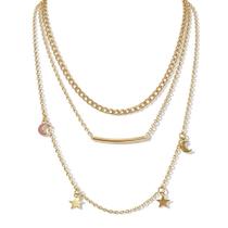 Colar Triplo Feminino - Banhado em Ouro 18k