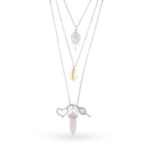 Colar Triplo Oxum - Quartzo Rosa