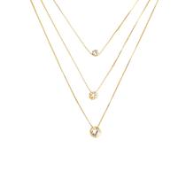 Colar Triplo Ponto de Luz - Banhado em Ouro 18k