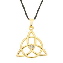 Colar Triskle Nó Celta com Strass 22mm Triskelion - Sunshine Cristais Colar Triskle Nó Celta com Strass 22mm Triskelion - Sunshine Cristais