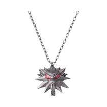 Colar Unissex Com Pingente Cabeça De Lobo Geralt Metalizado Joia Cosplay the Witcher 3 Wild Hunt Colar Unissex Com Pingente Cabeça De Lobo Geralt Metalizado Joia Cosplay the Witcher 3 Wild Hunt