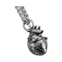 Colar Unissex Com Pingente De Coração Punk Minimalista Hip Hop Vintage Em Aço Inoxidável