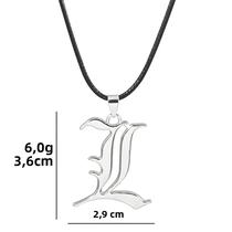 Colar Unissex com Pingente Death Note - Metal, Anime, Cosplay