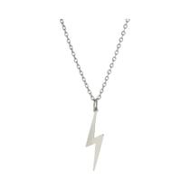 Colar Unissex De Aço Inoxidável Com Pingente De Raio, Joia Geométrica Simples Com Corrente Para