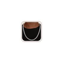 Colar UPFAI Cuban Link Chain em prata esterlina 925 24 cm