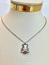 Colar Urso Aço Inox - 01 Unidade