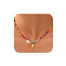 Colar Ursteel Initial B Choker Natural Stones 14+2,5" Colar Ursteel Initial B Choker Natural Stones 14+2,5"