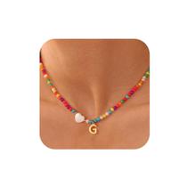 Colar Ursteel Initial Beaded Choker 14 cm dourado e prata Colar Ursteel Initial Beaded Choker 14 cm dourado e prata