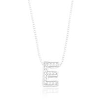Colar Veneziana 1,2mm 45cm com Letra Passante Cravejada Banhado a Prata