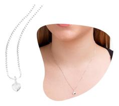 Colar Veneziana 45Cm E Pingente Coração Prata 925 Colar Veneziana 45Cm E Pingente Coração Prata 925