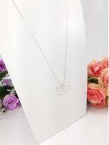 Colar Veneziana C/ping. Mãe Te Amo Prata Legítima 925