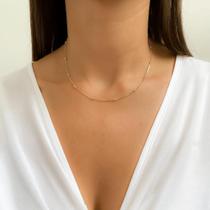 Colar Veneziana com Bolinhas Banhado a Ouro 18K