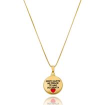 Colar Veneziana Com Medalha "Sou Grata" banhado em ouro 18k Colar Veneziana Com Medalha "Sou Grata" banhado em ouro 18k