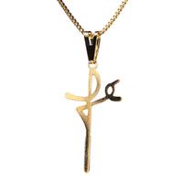 Colar Veneziana com pingente de Fé banhado a ouro 18k Colar Veneziana com pingente de Fé banhado a ouro 18k