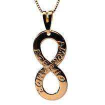 Colar veneziana com pingente de Infinito banhado a ouro 18k