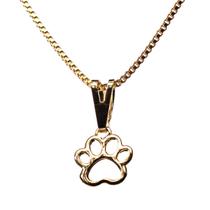 Colar veneziana com pingente de Patinha banhado a ouro 18k