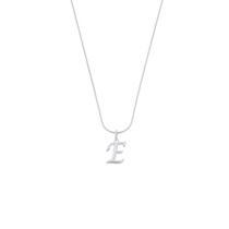 Colar veneziana com pingente letra E - Banhado em prata 925