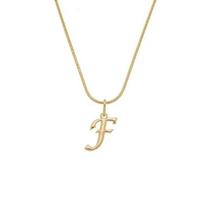 Colar veneziana com pingente letra F - Banhado em ouro 18k Colar veneziana com pingente letra F - Banhado em ouro 18k
