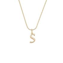 Colar veneziana com pingente letra S - Banhado em ouro 18k Colar veneziana com pingente letra S - Banhado em ouro 18k