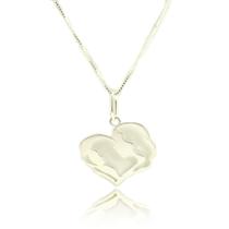 Colar Veneziana Coração Mãe Filho(a) Bebe Prata Legitima 925 Colar Veneziana Coração Mãe Filho(a) Bebe Prata Legitima 925