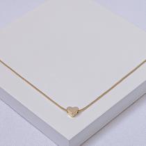 Colar Veneziana Folheado a Ouro com Pingente Coração