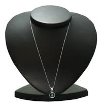 Colar Veneziana Murano Olho Grego Azul Claro Prata 925