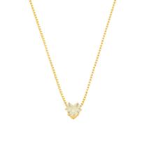 Colar veneziana ponto de luz coração cristal 6mm 45cm - Banhado em ouro 18k Colar veneziana ponto de luz coração cristal 6mm 45cm - Banhado em ouro 18k