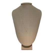 Colar Veneziano Ouro 18K Cruz Elegante Minimalista P Vecchio