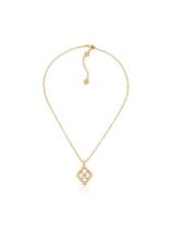 Colar Via Lessa Luna Pingente Madrepérola Rosa e Dourado