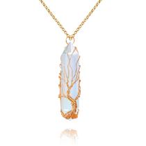 Colar VIBILIA Healing Crystal Tree of Life Opal Stone Colar VIBILIA Healing Crystal Tree of Life Opal Stone