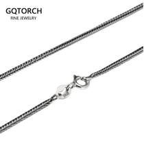 Colar Vintage De Prata Esterlina 925, Corrente De 12mm Para Homens E Mulheres, Cauda De Raposa