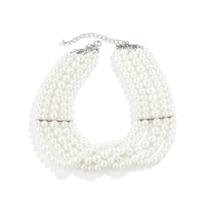 Colar Vintage Elegante De Pérolas Em Camadas Com Contas Ovais Para Mulheres, Joia De Festa, Presente