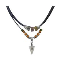 Colar Vintage Masculino Com Pingente De Âncora Estilo Estudante