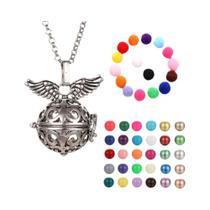 Colar Vintage Oco Com Vários Estilos, Pingente De Bola Musical, Sino De Gravidez, Locket Para Óleo