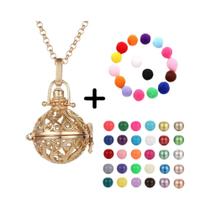 Colar Vintage Oco Com Vários Estilos, Pingente De Bola Musical, Sino De Gravidez, Locket Para Óleo