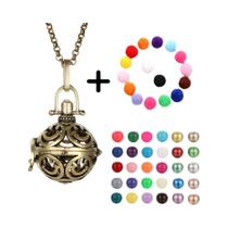Colar Vintage Oco Com Vários Estilos, Pingente De Bola Musical, Sino De Gravidez, Locket Para Óleo
