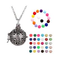 Colar Vintage Oco Com Vários Estilos, Pingente De Bola Musical, Sino De Gravidez, Locket Para Óleo