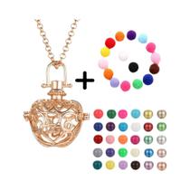 Colar Vintage Oco Com Vários Estilos, Pingente De Bola Musical, Sino De Gravidez, Locket Para Óleo