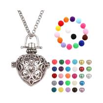 Colar Vintage Oco Com Vários Estilos, Pingente De Bola Musical, Sino De Gravidez, Locket Para Óleo